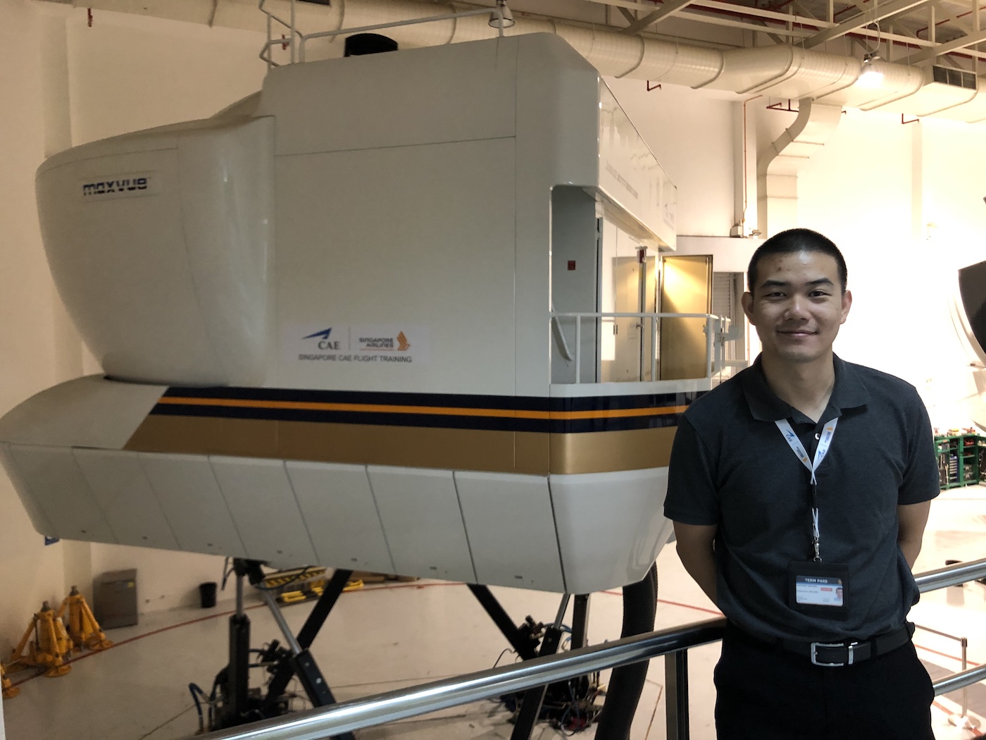 B777 simulator training at SIA Training Center